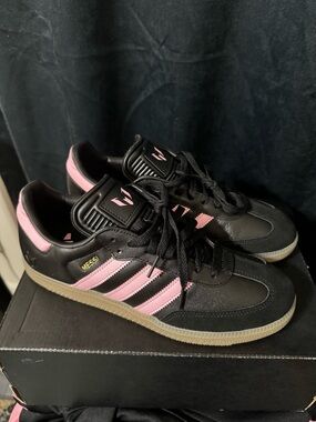adidas Samba Messi Black/Pink Soccer Shoes